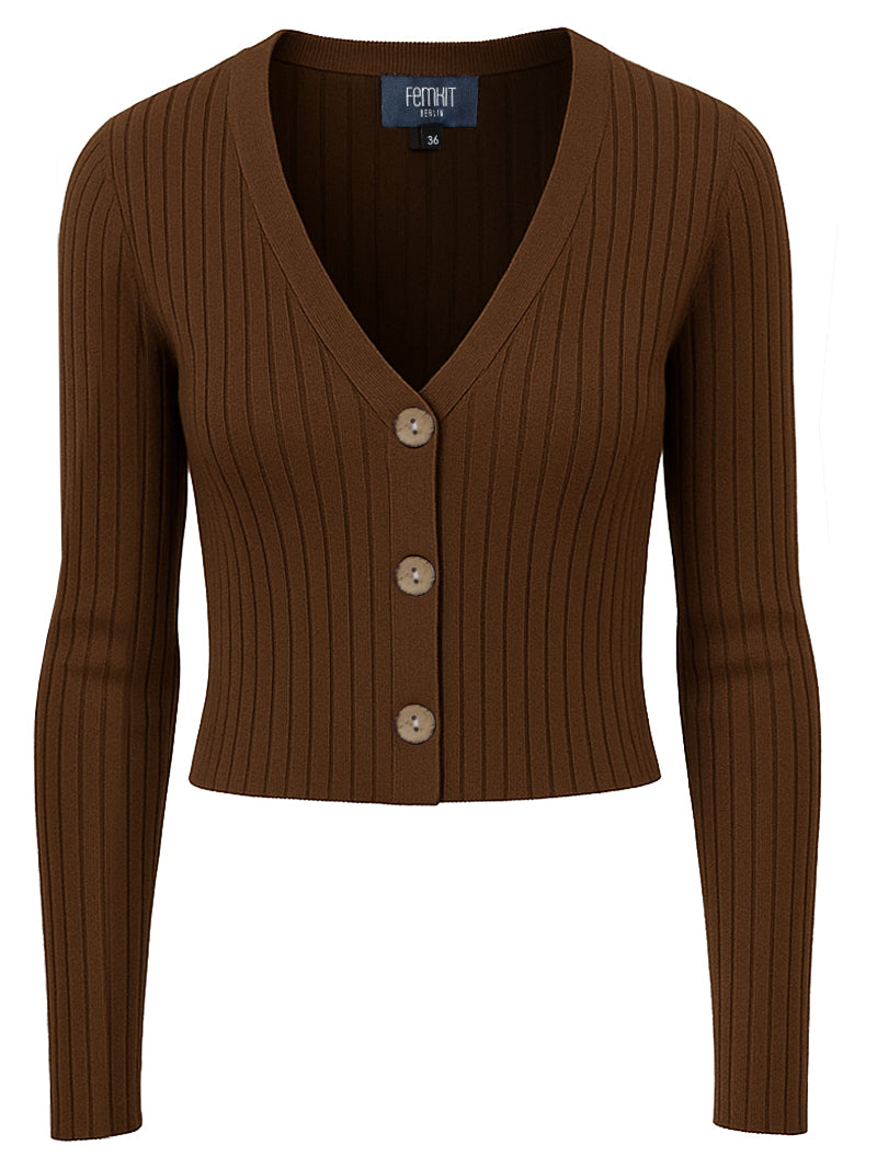 FEMKIT Ribbed Crop Cardigan