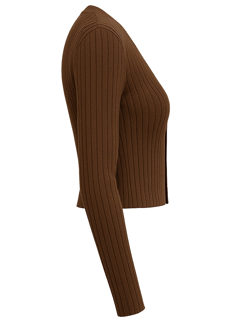 FEMKIT Ribbed Crop Cardigan