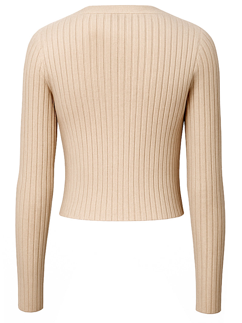 FEMKIT Ribbed Crop Cardigan